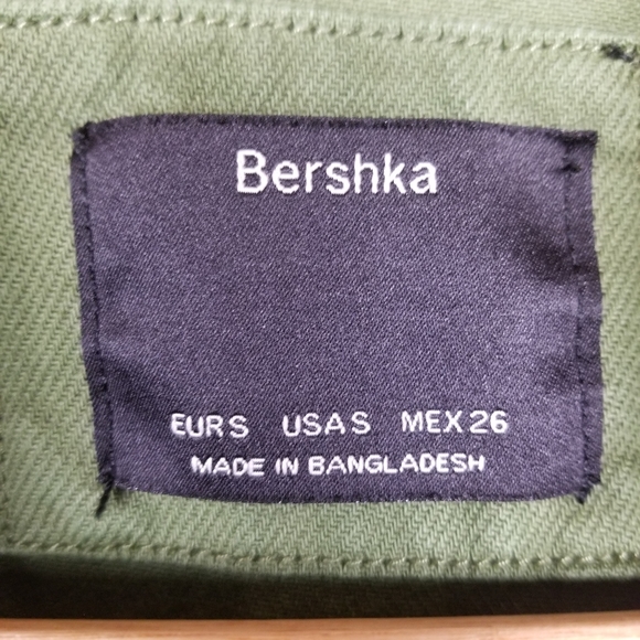 Green Utility Jacket Buttons Green Mens size Small Bershka ASOS - Picture 3 of 5